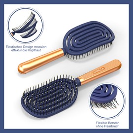 SHINLEA Spiral Hair Brush, Quick Drying Hair Brush without Pulling with Ventilation Opening for Wet and Dry Hair, Massage Hair Brush with Flexible, Soft Bristles for Women, Men, Children