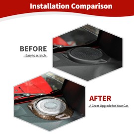 RT-TCZ for Jeep JK A Pillar Speaker Trim Cover for Jeep Wrangler JK JKU 2015 2016 2017 Brown Wood Grain Interior Accessories 2pcs