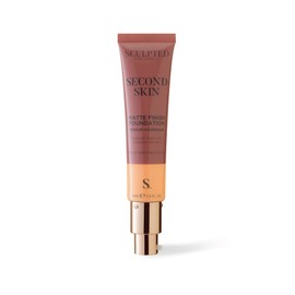 Second Skin Mineral Matte Liquid Foundation from Sculpted by Aimee (Tan Golden 5.4) - Medium Coverage Foundation with SPF 50, 32ml Cruelty-Free, Vegan