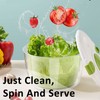 Salad Spinner, 5L Vegetable Washer Dryer Drainer Strainer with Bowl