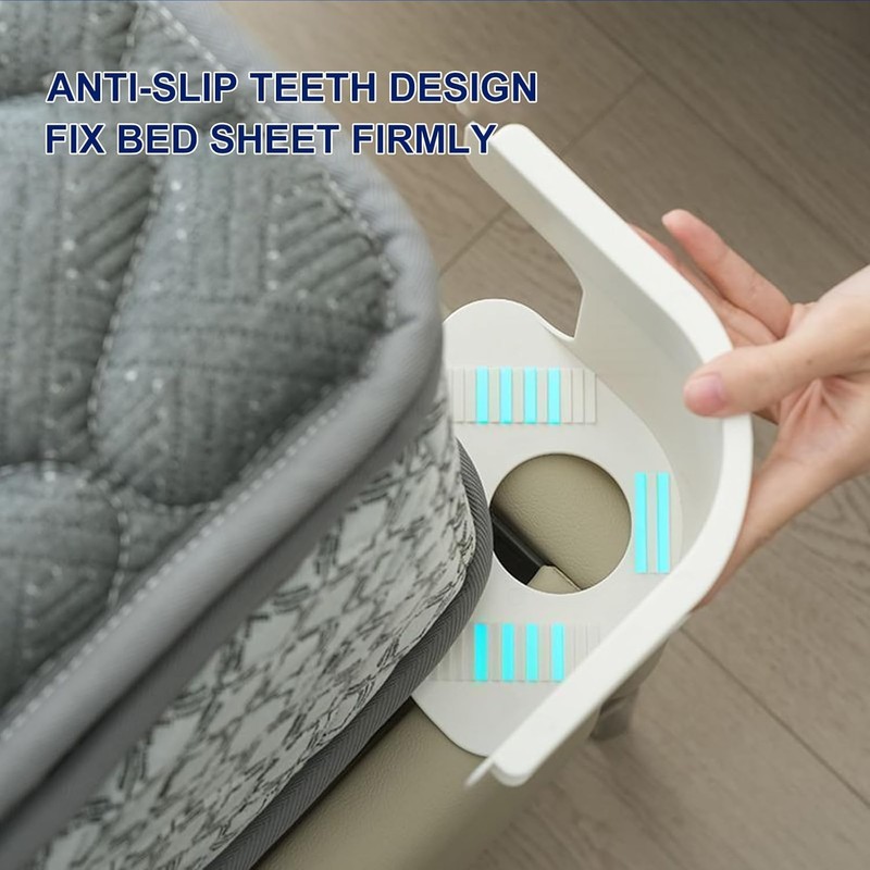 LAIKAIEU Bed Sheet Holder, Bed Sheet Tensioner with Lock Strips,