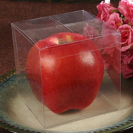 Transparent Packaging Box Set: 100 Pieces Transparent Gift Boxes Macaron Candy Display Cube for Wedding Christmas Party 5 x 5 x 5 cm