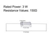 uxcell 20Pcs 150 Ohm Resistor, 3W 5% Tolerance Metal Oxide