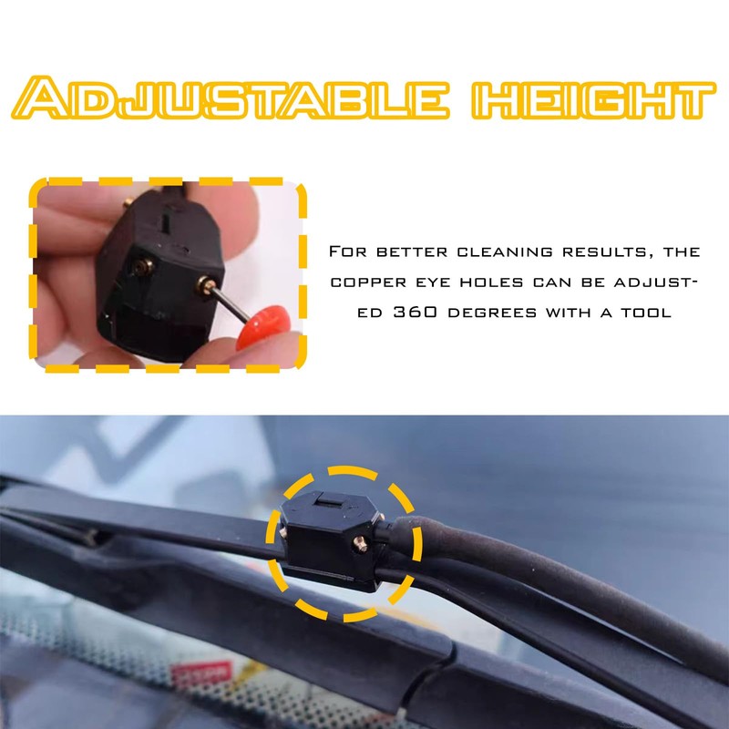 1 Pack 2 Pcs Front Windshield Washer Nozzles, Front Windshield