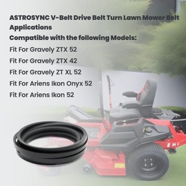 ASTROSYNC V-Belt Drive Belt Turn Lawn Mower Belt Fit for Gravely ZTX 52 ZTX 42 ZT XL 52 Ariens Ikon Onyx 52 Ikon 52 Zero-Turn Lawn Mower Replace 07200921