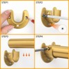 FIRJOY 2Pcs Heavy Duty Stainless Steel Closet Rod Bracket Holder