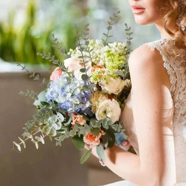 Ycrigns® Set de 48 Tallos de Eucalipto Artificial para Decoración Ramas Verdes Realistas para Bodas, Eventos y Centros de Mesa Plantas Falsas para Hogar, Oficina y Arreglos Florales