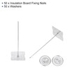 PATIKIL 70mm Perforated Insulation Pins with Round Washer,50 Sets 2in