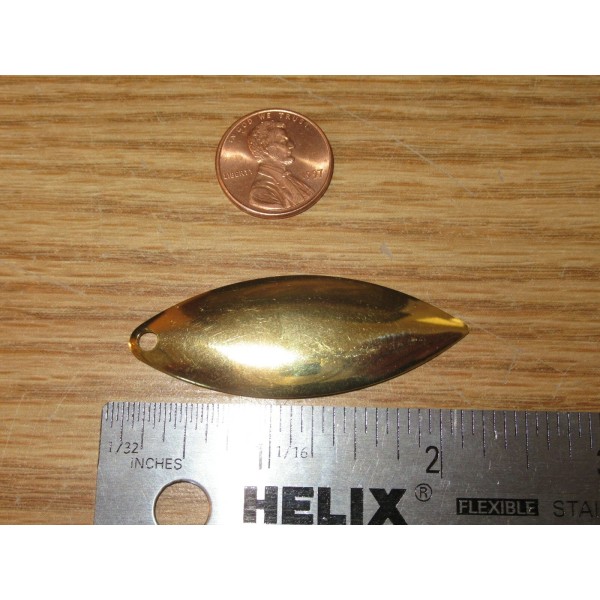 WORTH 3 SZ 4 1/2 CUSTOM WILLOW LEAF BLADES BRASS
