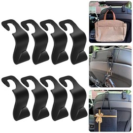 8 pcs Gancho Universal Multifuncional para Reposacabezas de Coche, Caja de Almacenamiento Colgante con Gancho para Reposacabezas de auto para Todos...