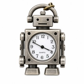 Fashionable Cool Robot Quartz Table Clock with Arabic Numerals Circular Dial Souvenir Decor
