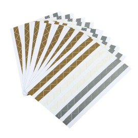 PATIKIL Photo Corner Sticker, 10 Sheets/1020 Pcs Self Adhesive Picture Mounting Label for DIY Journal Album Diary Scrapbook, Golden/Silver/White
