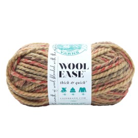 Lion Brand Yarn Company 640-549 Wool-Ease Thick & Quick Yarn, Jam Cookie One Size