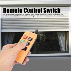 PUSOKEI Remote Control Switch, DC12-36V 10A Relay Wireless Control Switch, 6CH 433MHz RF Transmitter and Receiver, 500-2000M Range, for the Industry of Electric Doors and Windows