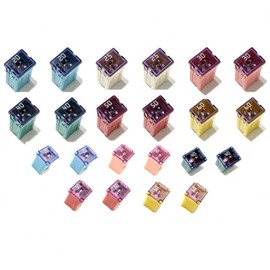 EDS Multi Pack - 22 Fuses - 2 Each J Case and Mini J Case - Perfect Replacement for Automotive Fuse Replacement Cars Trucks etc.