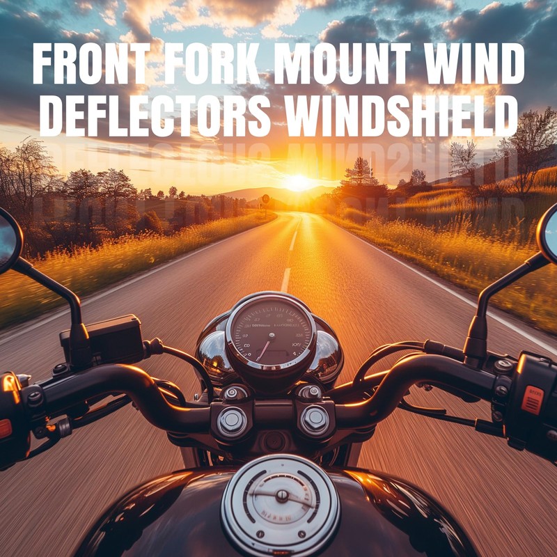 AC-MTORC Front Fork Mount Wind Deflectors Windshield for Harley Touring