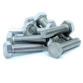 M8 (8mm x 50mm) Hex Bolt (Fully Threaded Setscrew) - Stainless Steel (A2) (Pack of 10)