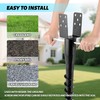 XYADX No Dig Ground Screw Anchor - Black U Shaped
