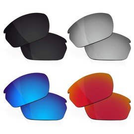 RockShell Polarized Lenses Replacement for Oakley Carbon Shift OO9302 Sunglasses - Jet Black + Lava Red + Ice Blue + GT Silver