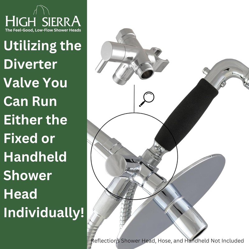 High Sierra® - Solid Metal 3-Way Combination Shower System Adapter