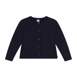 Petit Bateau Girls Long Sleeve Cardigan, Smoking.