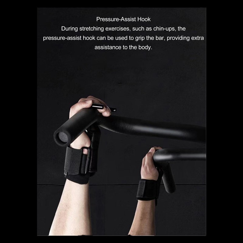 2pcs Weight Lifting Hook Heavy Duty Wrist Wraps Power Weight