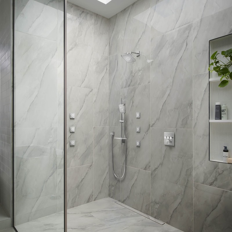 GROHE 26634000 Euphoria Cube Shower Wall Union, Starlight Chrome