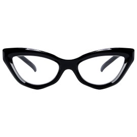 Eyekepper Cat-eye Style Reading Glasses for Women Chic Readers - Black +1.00