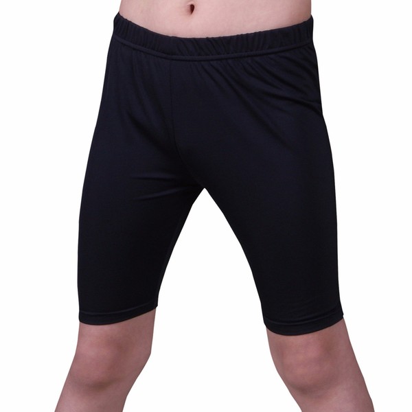 Henri maurice Kids Compression Shorts Underwear Youth Boys Spandex Base Layer Bottom Pants FK, Black, Medium