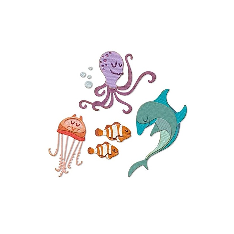 Sizzix Thinlits Die 665377 Under The Sea #1 Colorize by