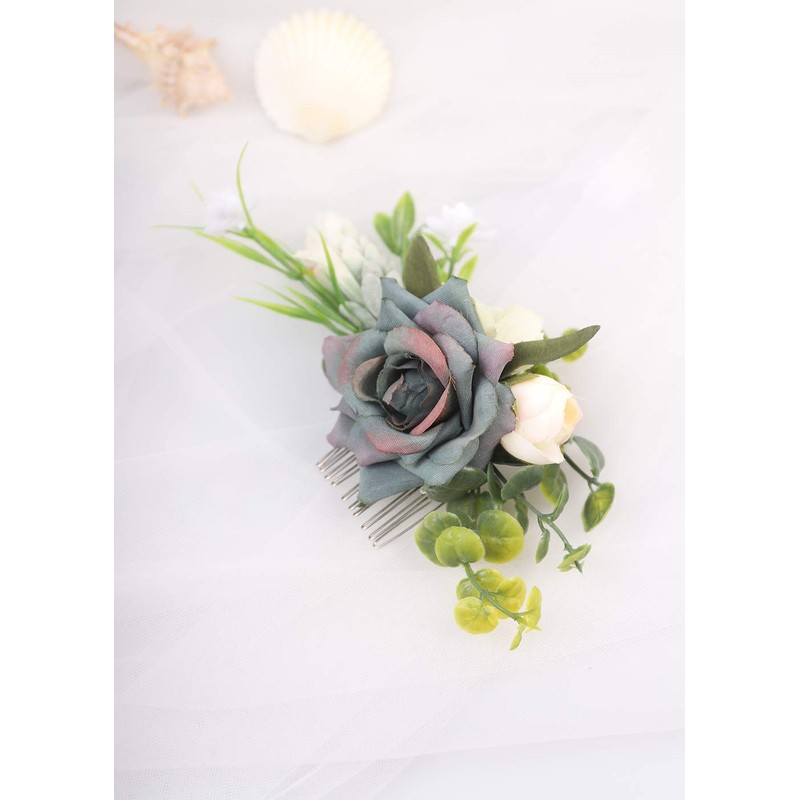 Kercisbeauty - Peine de pelo para novia, color azul marino