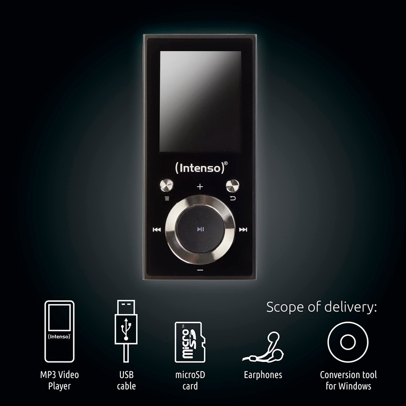 Intenso MP3 Player Video Scooter 1,8 Zoll Bluetooth schwarz