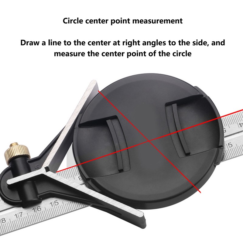 Combination Square Aluminum Alloy Stainless Steel Measuring Tool for Angle