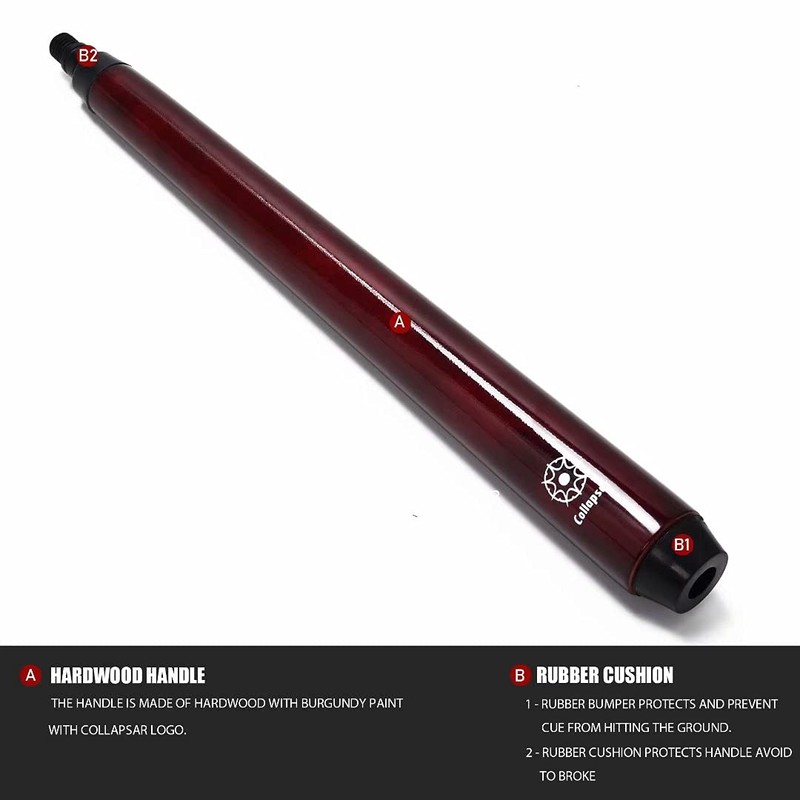 Collapsar Retractable Billiards Pool Cue Stick Bridge with Removable Metal