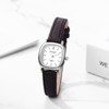 JewelryWe Women Leather Watches Small Square Analog Quartz Watch Simple