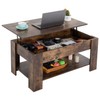 FDW Lift Top Coffee Table with Hidden Compartment and Storage