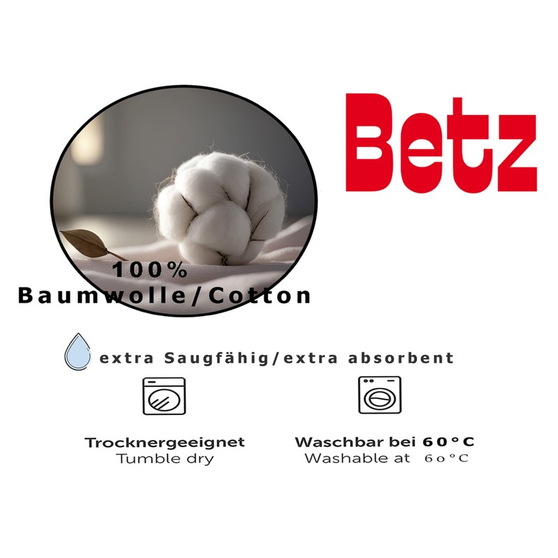 Betz Men's Fabric Handkerchiefs, Pack of 12, 100% Cotton, Size