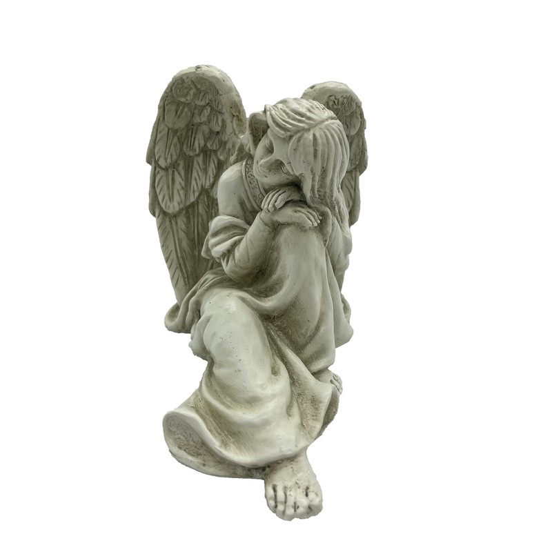 Floryden Resting Angel Religious Outdoor Garden Statue, Sleepy Angel Statue