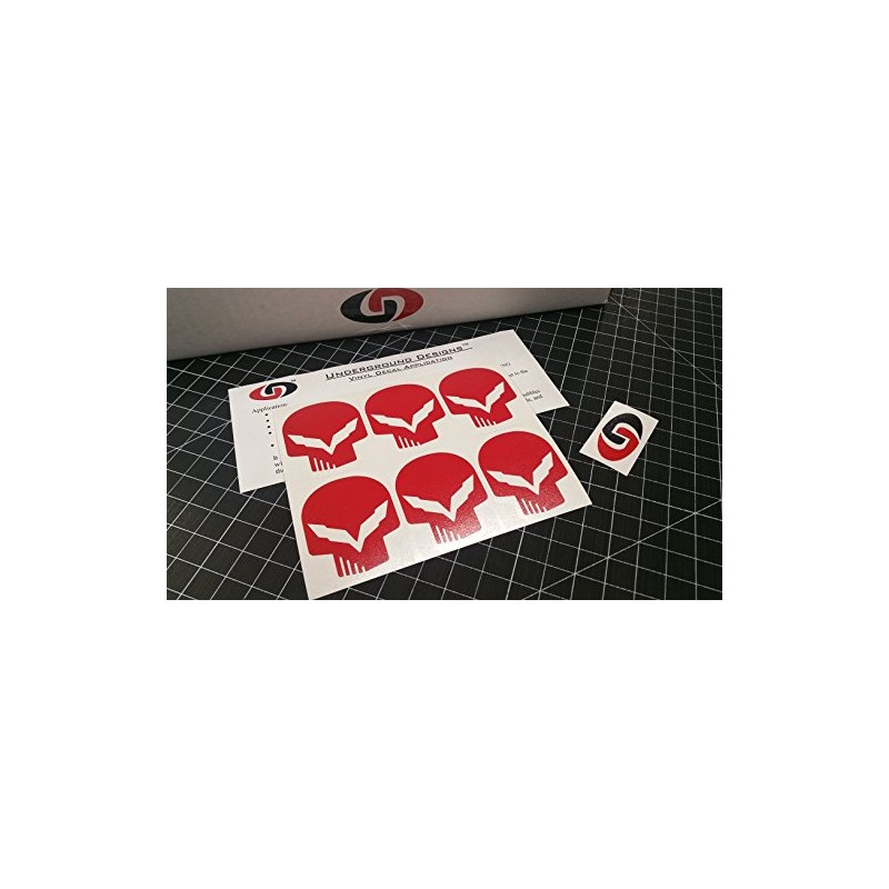 C7 Mini Skull Decal Corvette Jake Skull Sticker Z06 Z07