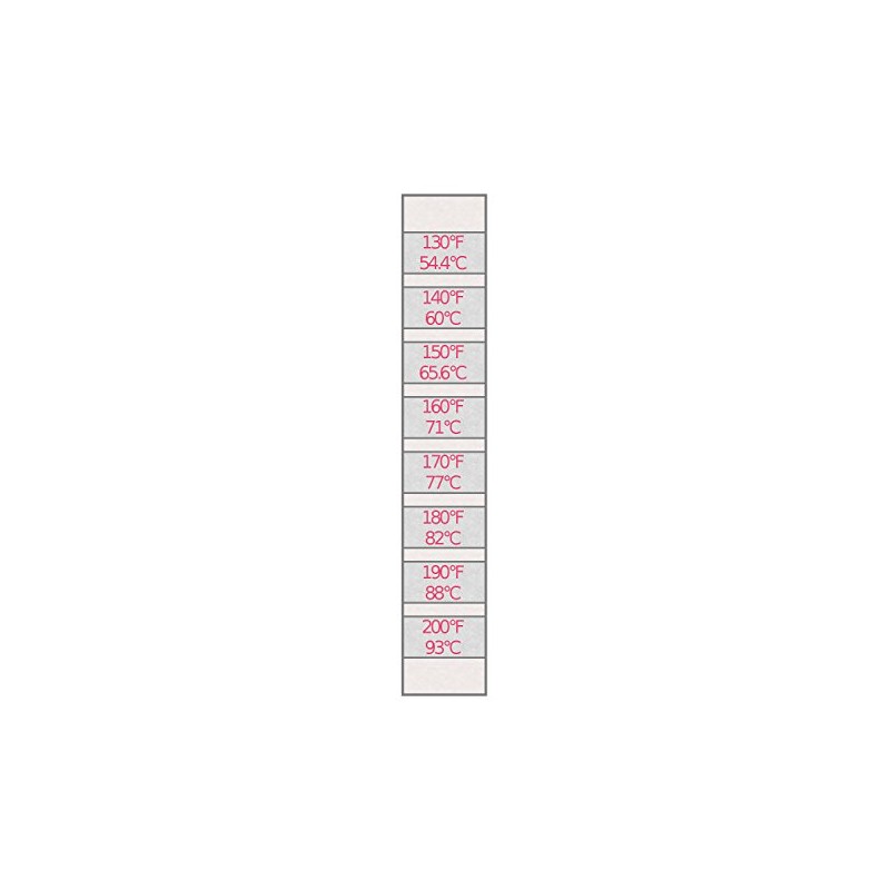 8-Temp Thermolabel Classic 130-200°F Temperature Label Pack of 16 Labels