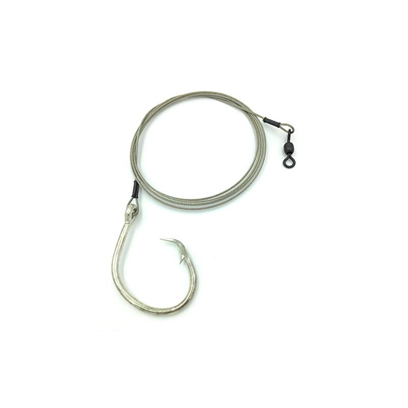 5' Shark Leader with Non Stainless Inline Circle Hook (20/0)