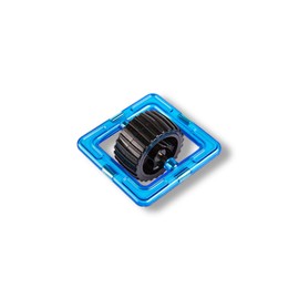 Magplayer Special Parts, Square with Tires, Single Item, Sold Separately, Additional Trial Pack, Refill Pack, Magnetic Blocks, Educational Toy to Encourage Creativity, Imagination, Magnet, 4 Pieces, Square with Tires