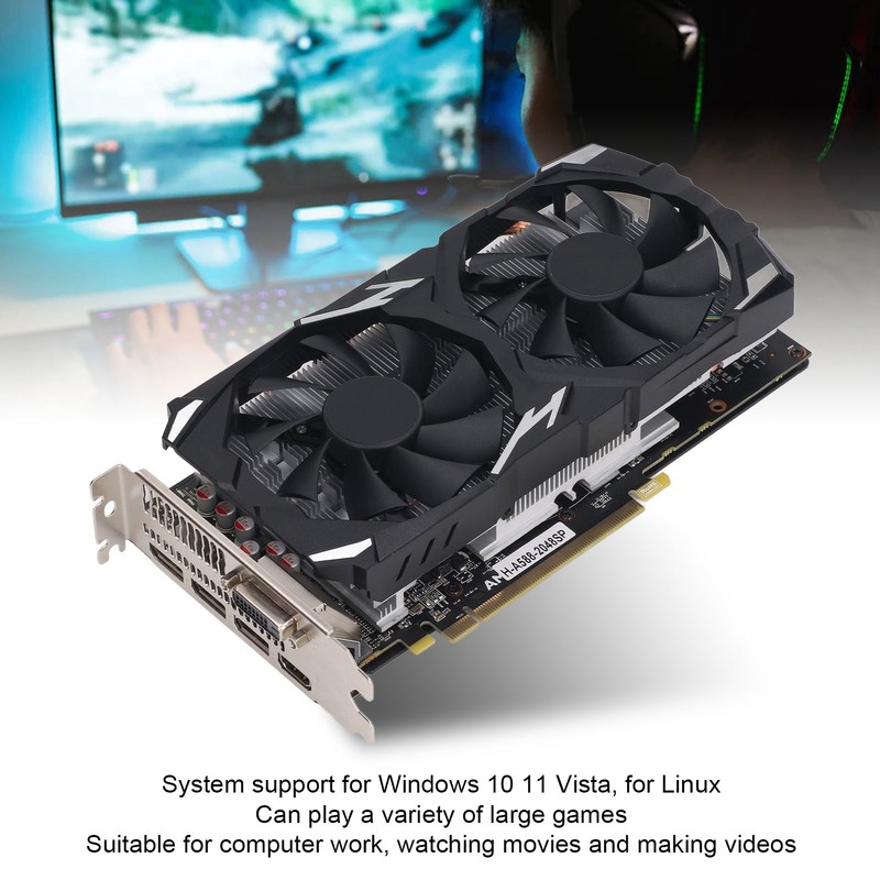 RX580 Game Graphics Card 8GB GDDR5 256BIT Low Noise Desktop