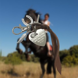 Protect This Rider And The Horse She Rode In On-Saddle Charm, Saddle Heart Charm, Equestrian Riding Gift,Horse Lovers Gift (She)