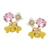 Betsey Johnson Womens Bug Cluster Button Earrings