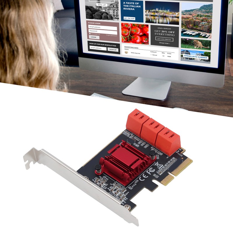 PCIe 3.0 X4 to SATA 3 Adapter Card High Speed