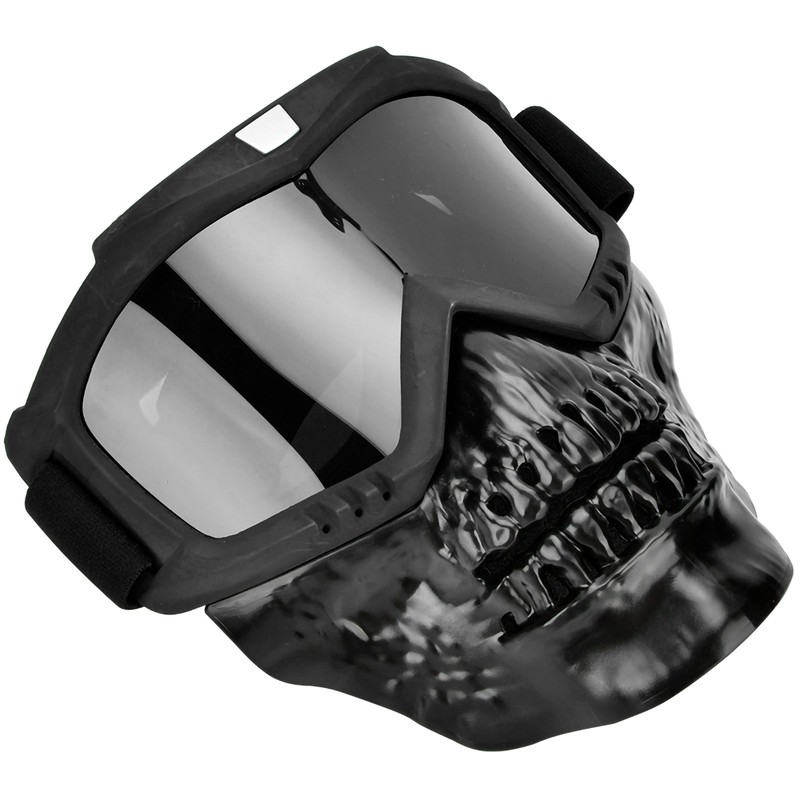 Outdoor Skull Motorcycle Helmet Goggles Face Mask Motorbike Racing Glasses