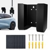 SDAQGE Ev Charger Holder Black Wall Mount Bracket Curved Design