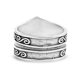 DALEGEM Oval Temperature-Control Color Changing Crystal Ring,S925 Sterling Silver Gemstone Stone Boho Wide Band Ring Jewelry for Women (Ring_B, 7)