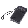 Portable AM FM Radio Black Color Headset Pluggable Built in